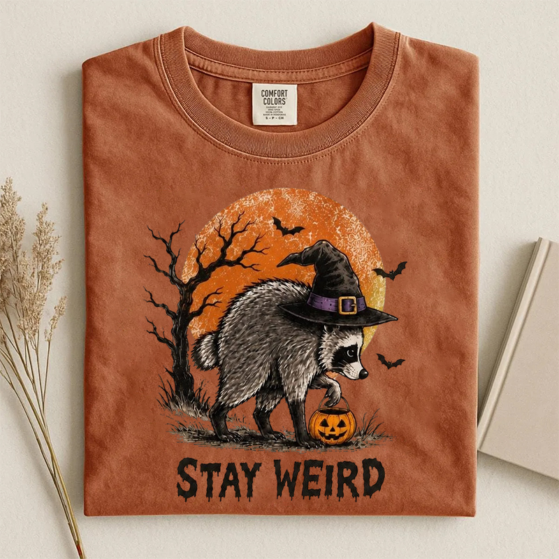 Stay Weird Jimothy Raccoon Halloween T-shirt