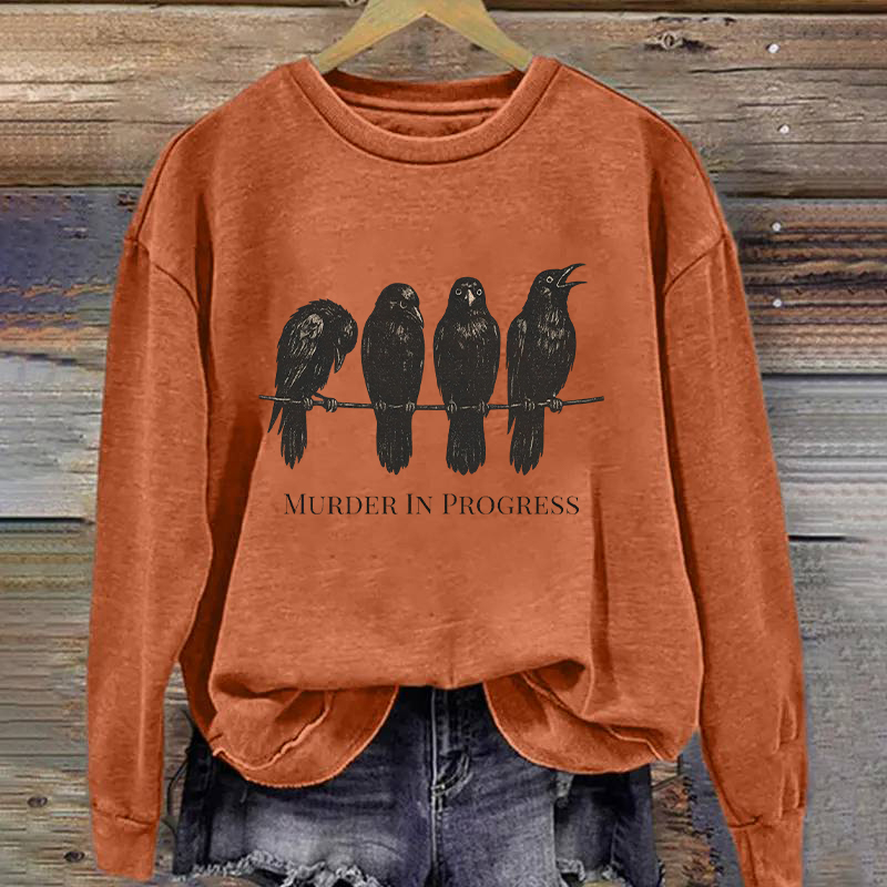 Crow Murder In Progress Sweatshirt