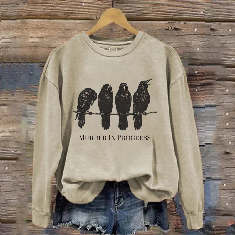 Crow Murder In Progress Sweatshirt