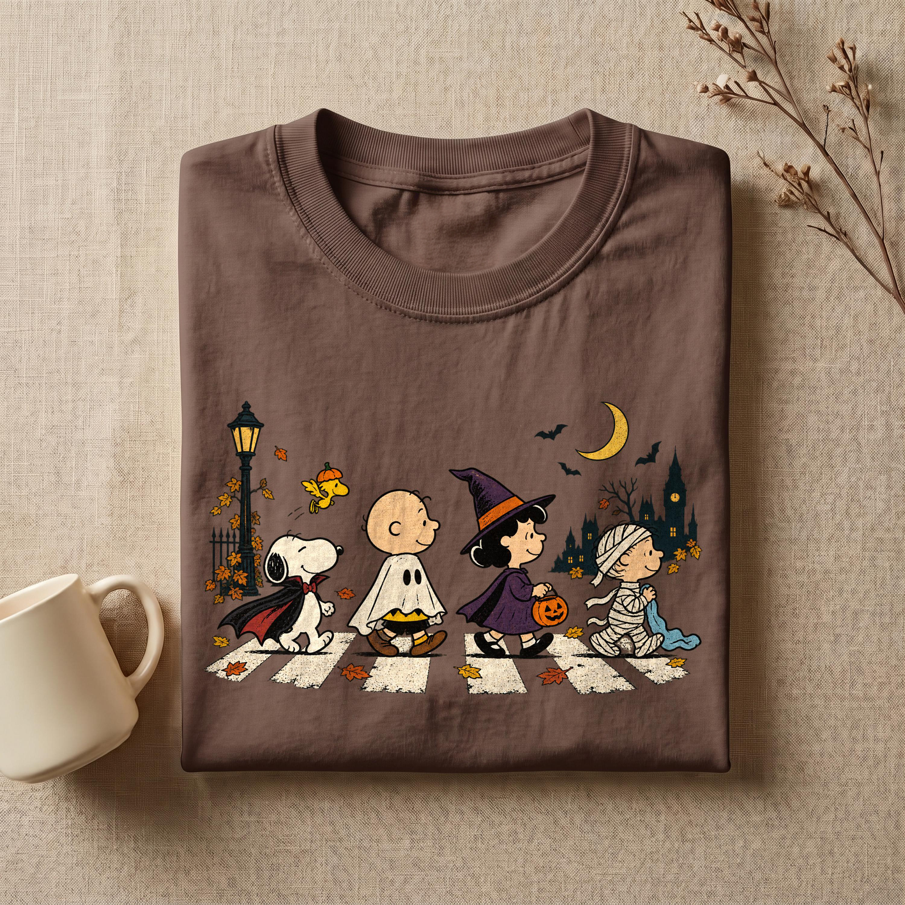 Peanuts Halloween Abbey Road T-shirt