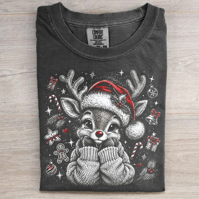 Cute Christmas Reindeer T-shirt