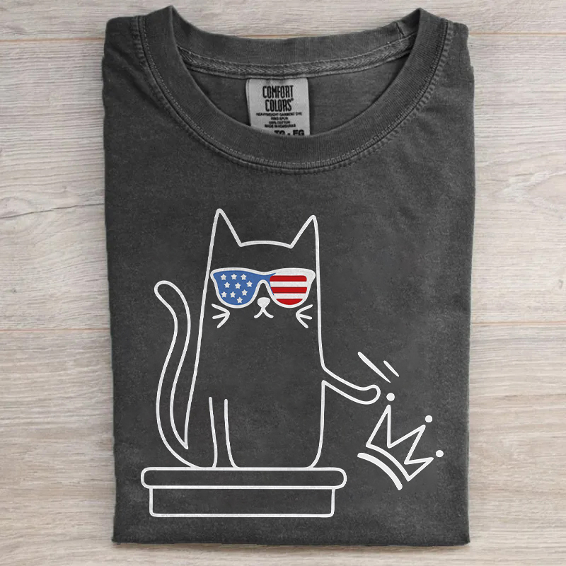 Funny Cat No Kings T-shirt