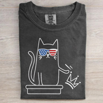 Funny Cat No Kings T-shirt