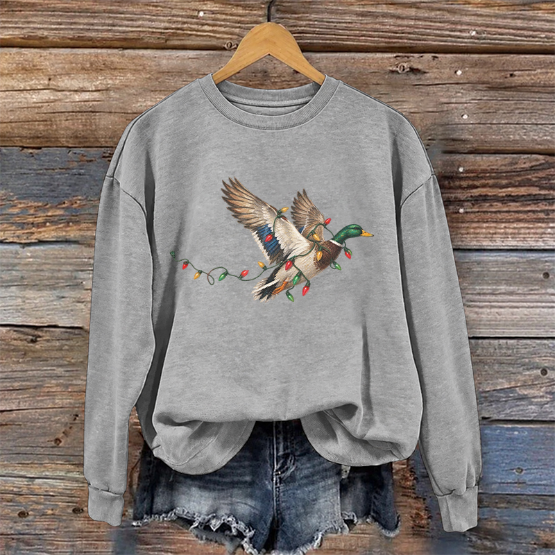 Cute Christmas Mallard Duck Sweatshirt