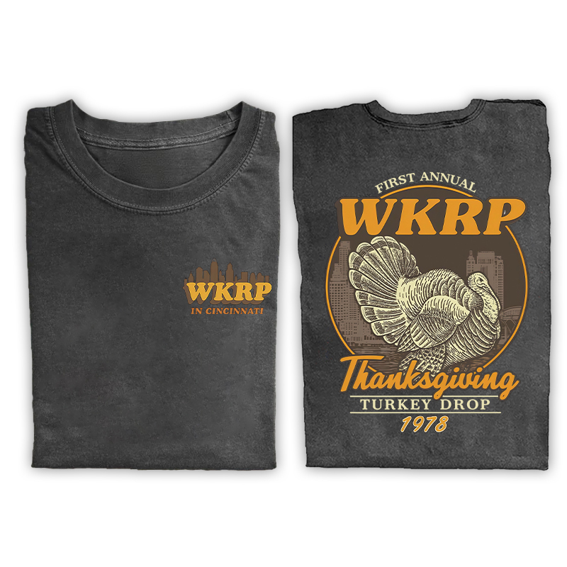 WKRP Turkey Drop Thanksgiving Day T-shirt