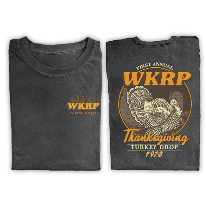 WKRP Turkey Drop Thanksgiving Day T-shirt