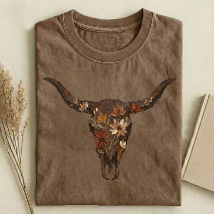 Boho Cow Skull T-shirt