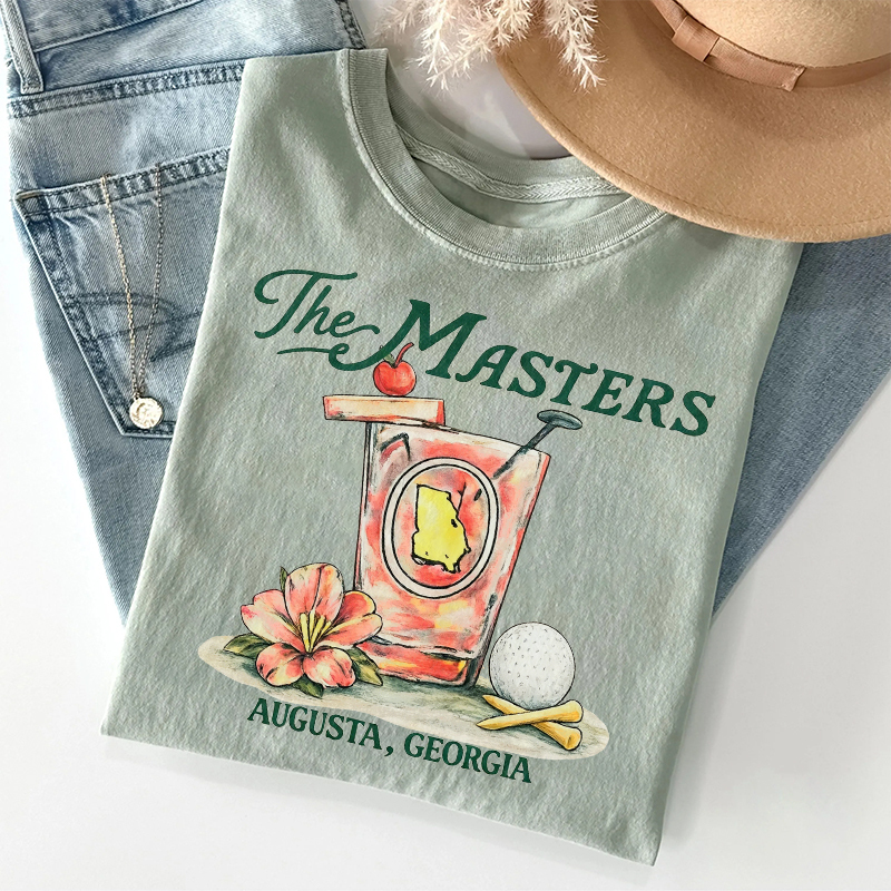 Augusta Georgia Masters Golf Azalea Floral T-shirt