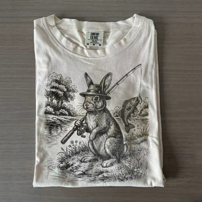 Funny Fishing Rabbit T-shirt