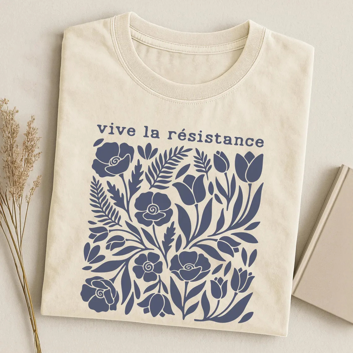 Vive La Resistance Floral T-shirt