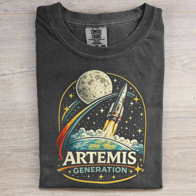 Artemis Generation Moon Rocket Launch Space T-shirt