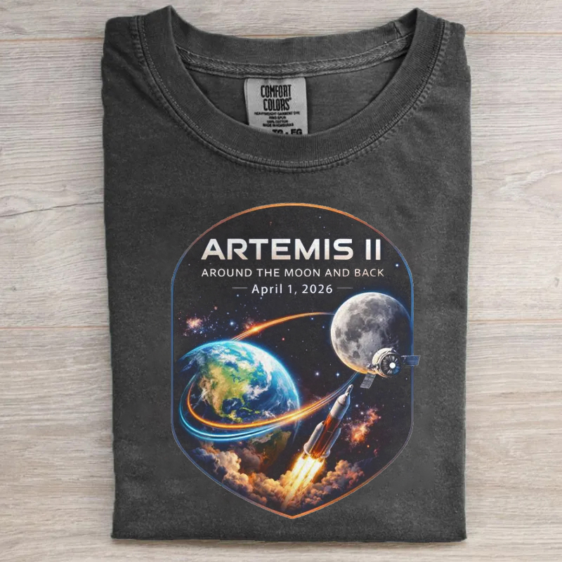 Artemis 2 Journey Around the Moon and Back 2026 T-shirt