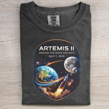 Artemis 2 Journey Around the Moon and Back 2026 T-shirt