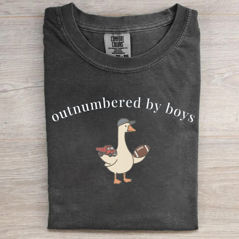 Outnumbered By Boys T-shirt