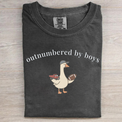 Outnumbered By Boys T-shirt