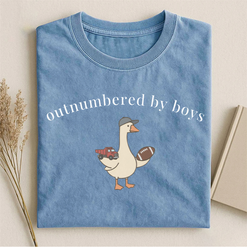 Outnumbered By Boys T-shirt