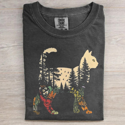 Boho Cat Plants T-shirt