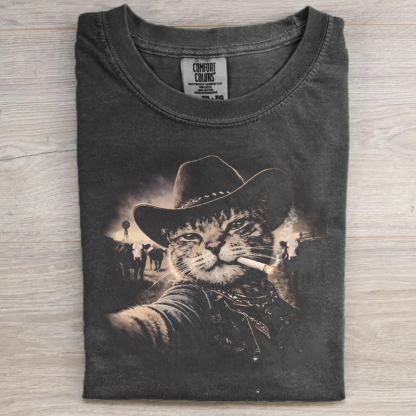 Funny Cowboy Cat T-shirt