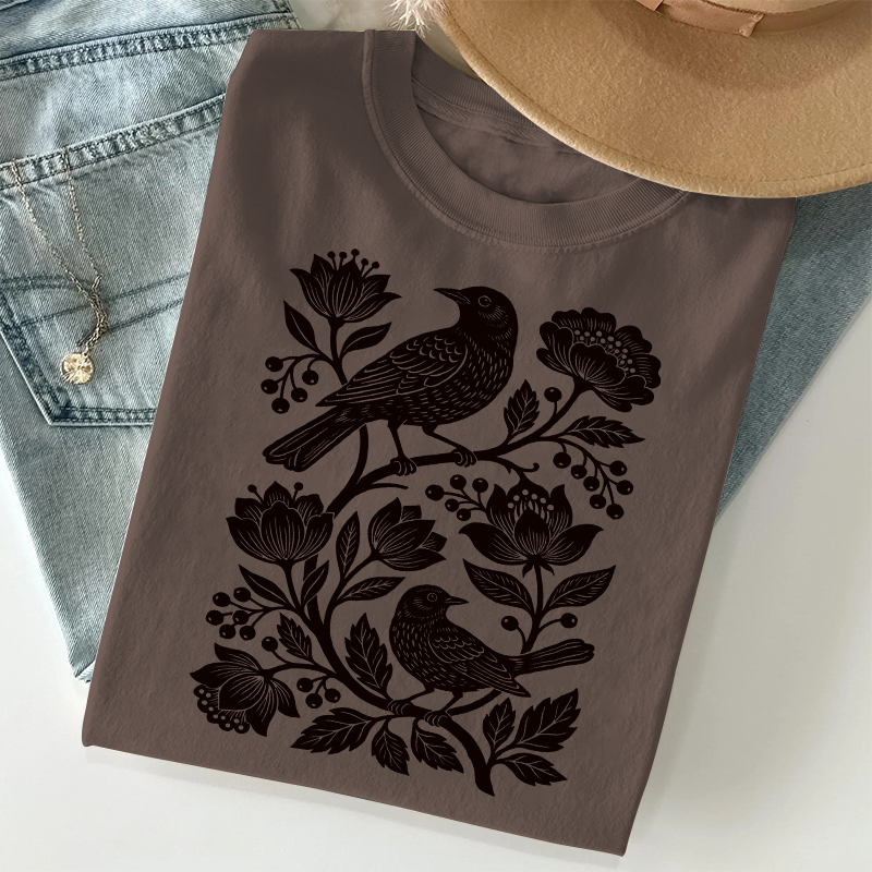 Birds Botanical T-shirt