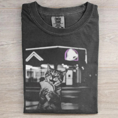 Funny Cat Eating Taco T-shirt