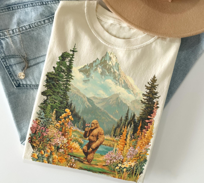 Bigfoot Spring Flower Nature T-shirt