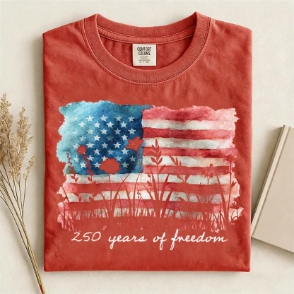 250 Years Of Freedom Flag Wildflower T-shirt