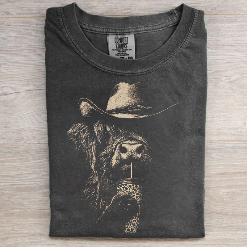 Highland Cow Coffee T-shirt