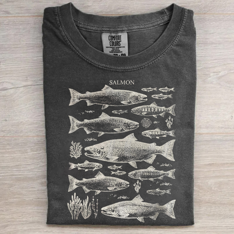 Salmon Fish Vintage T-shirt