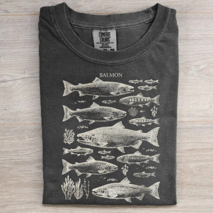 Salmon Fish Vintage T-shirt