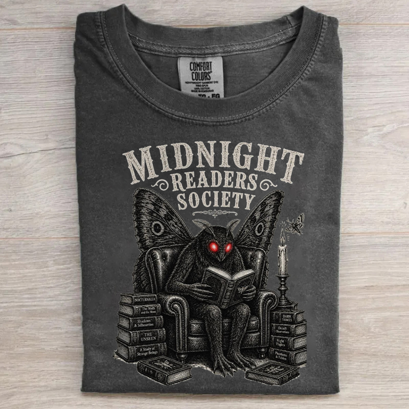Midnight Readers Society Mothman Book Love T-shirt
