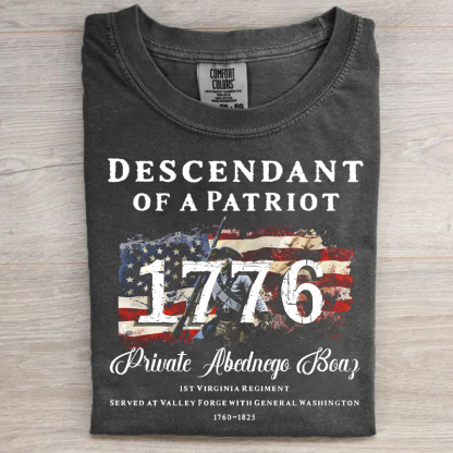 Descendant Of A Patriot T-shirt