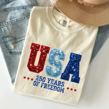 Sparkling USA 250 Years Of Freedom T-shirt