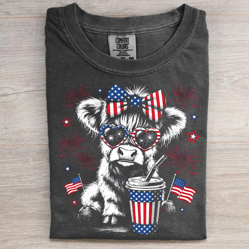 USA Highland Cow T-shirt