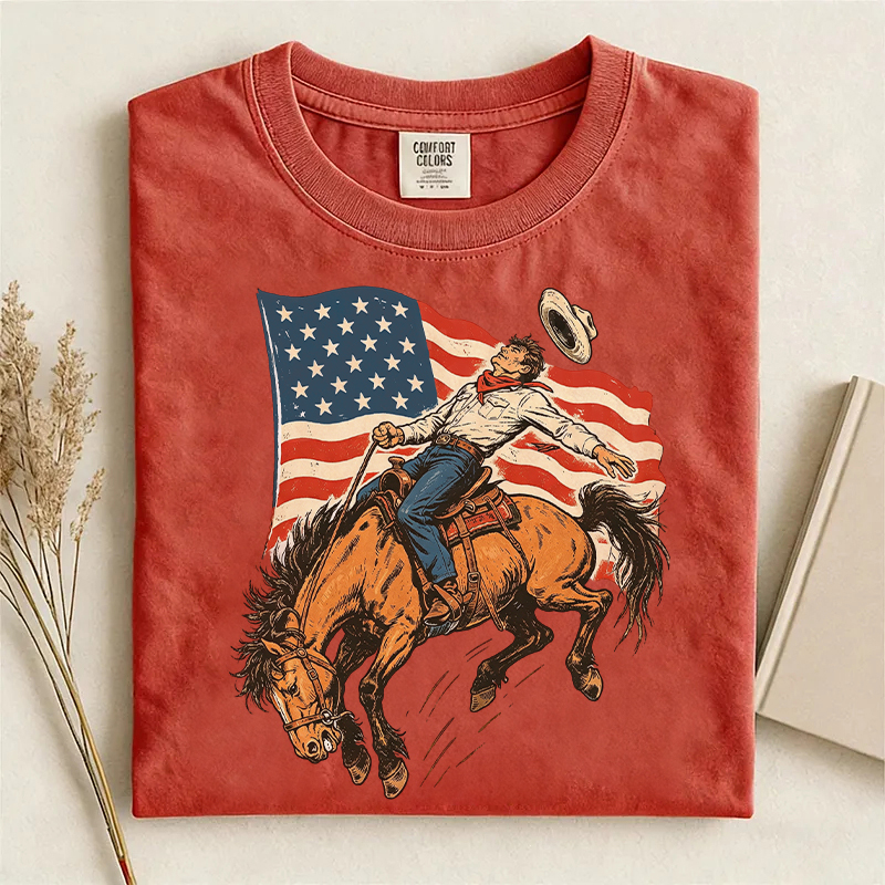 Western 4th Of July Cowboy Rodeo T-shirt