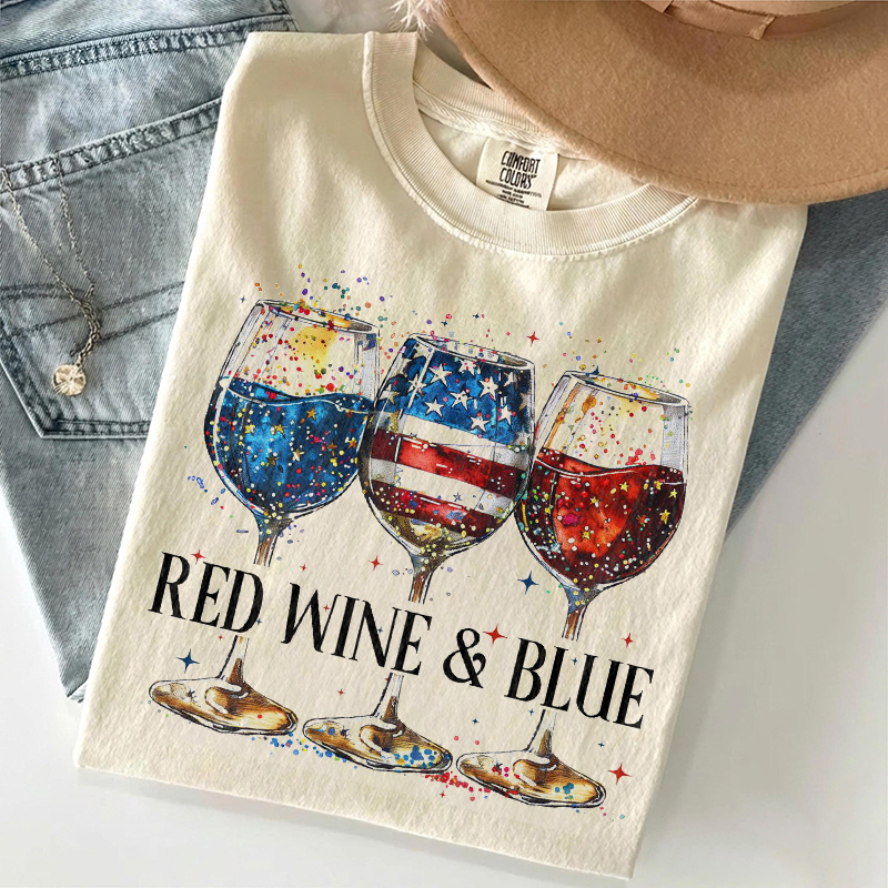 Red Wine & Blue Lover T-shirt