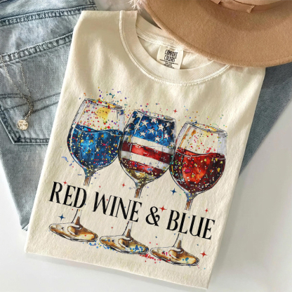 Red Wine & Blue Lover T-shirt