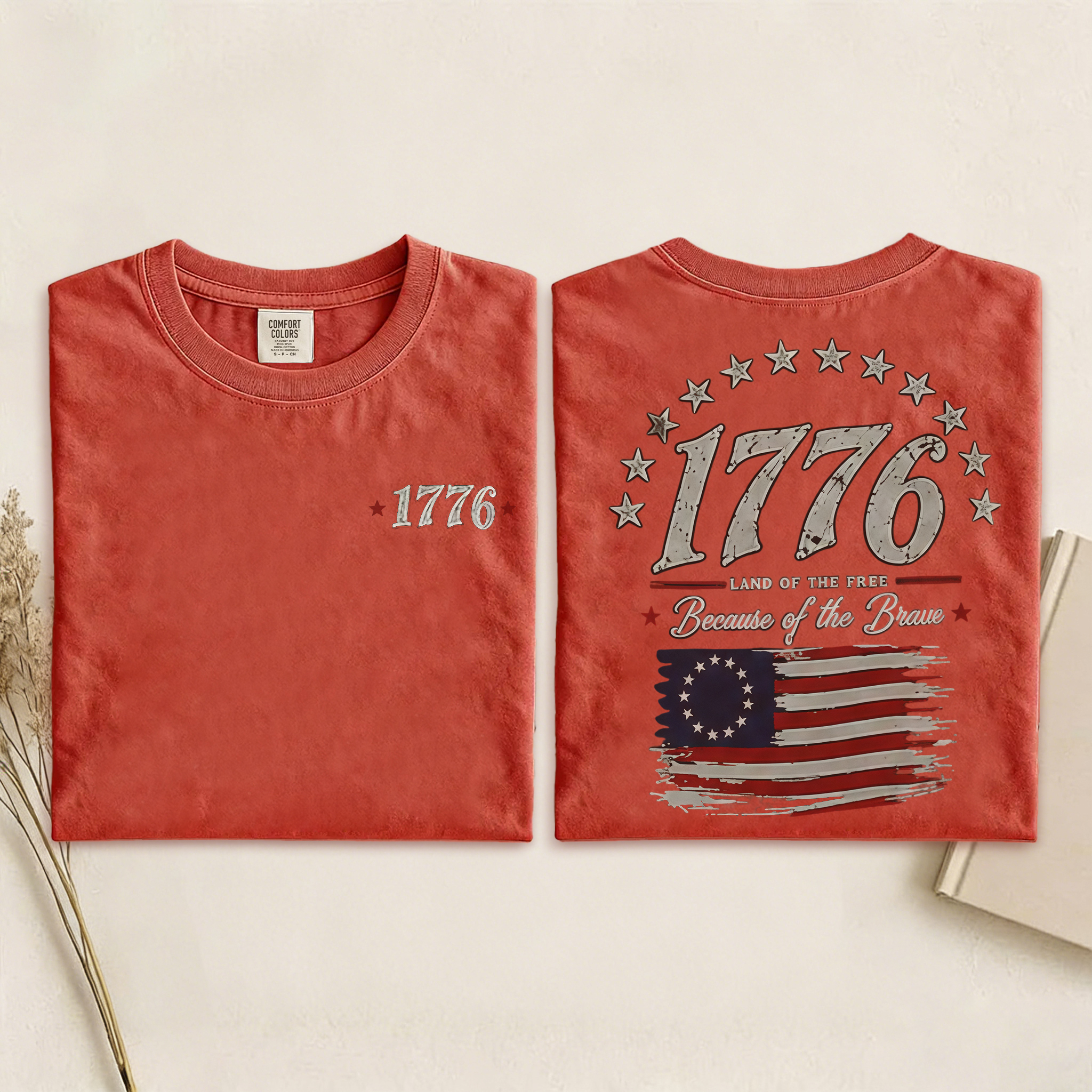 1776 Patriotic USA Flag T-shirt