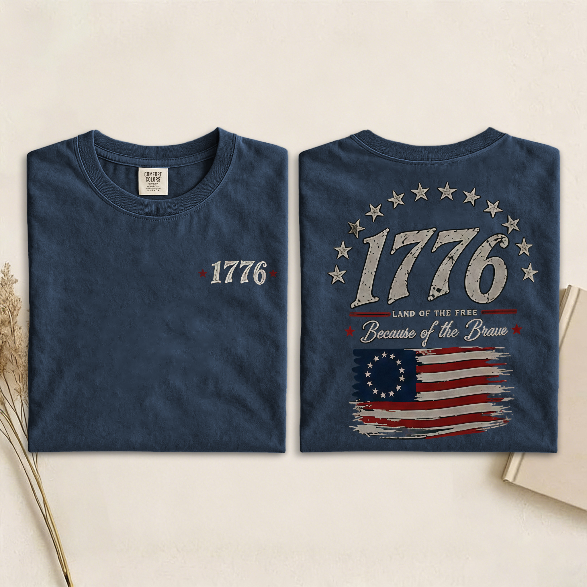 1776 Patriotic USA Flag T-shirt