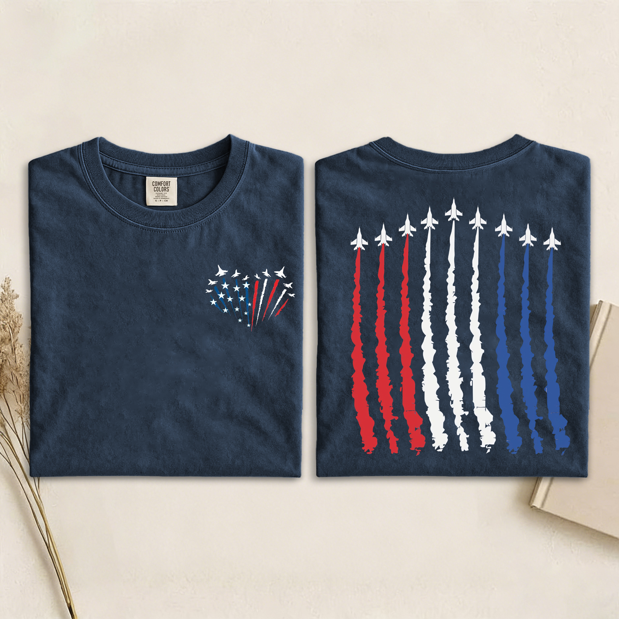 Patriotic Red White Blue Jet T-shirt