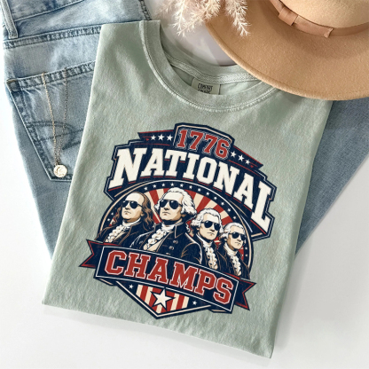 1776 National Champs Funny Founding Fathers T-shirt