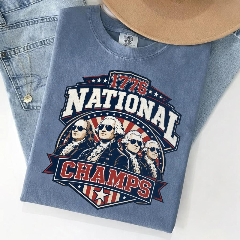 1776 National Champs Funny Founding Fathers T-shirt