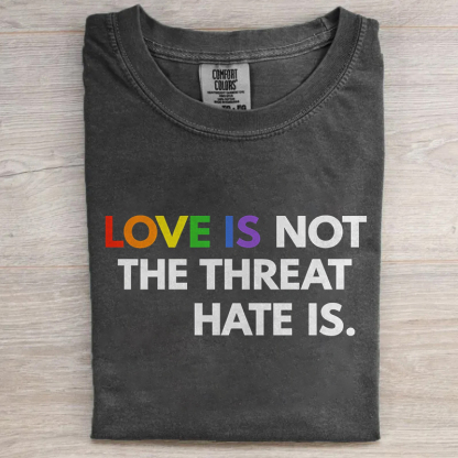 Love Is Not The Threat Hate Is T-shirt