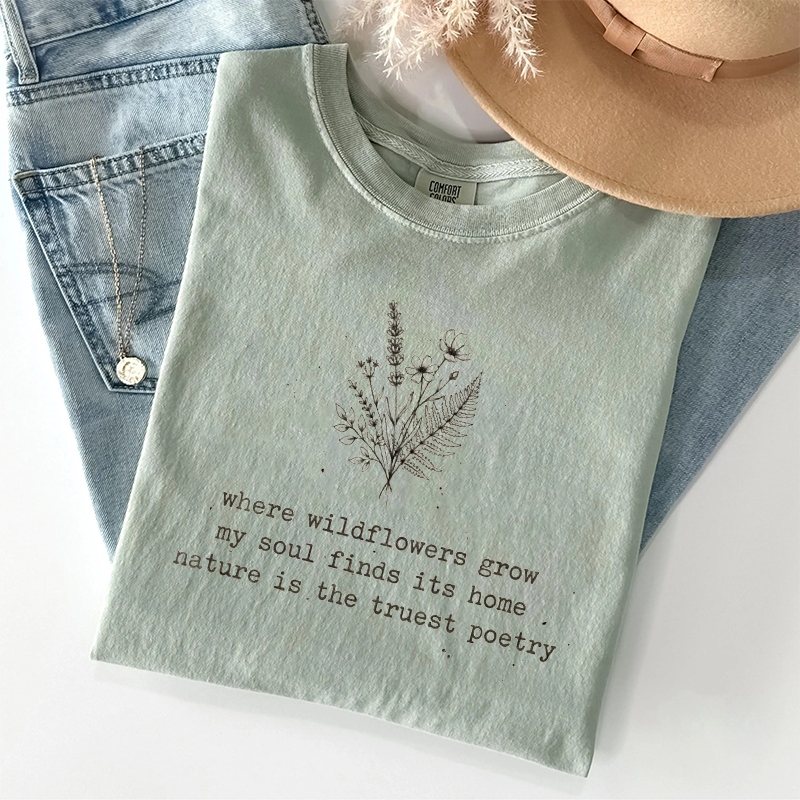 Wildflower Nature Botanical Floral T-shirt