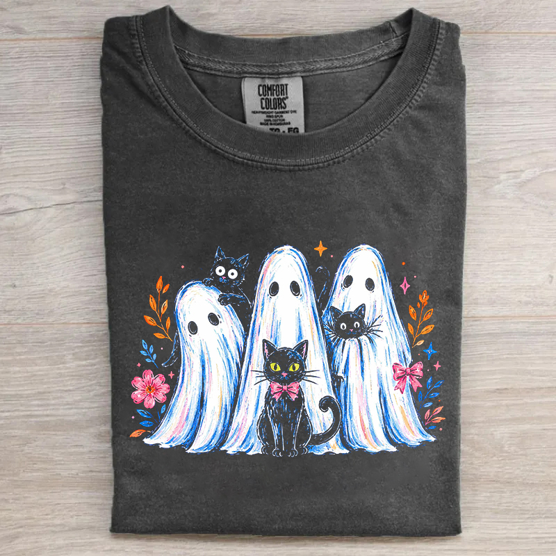 Ghost Cat Spooky Season T-shirt