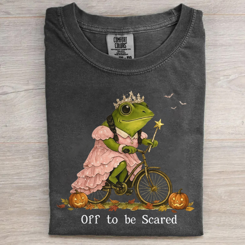 Off To Be Scared Frog T-shirt