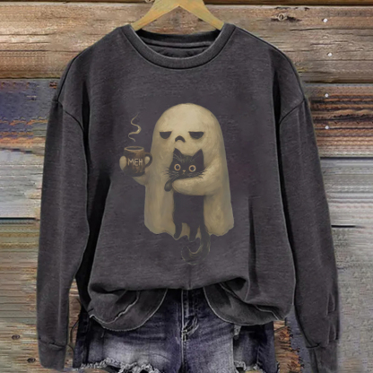 Spooky Black Cat Sweatshirt