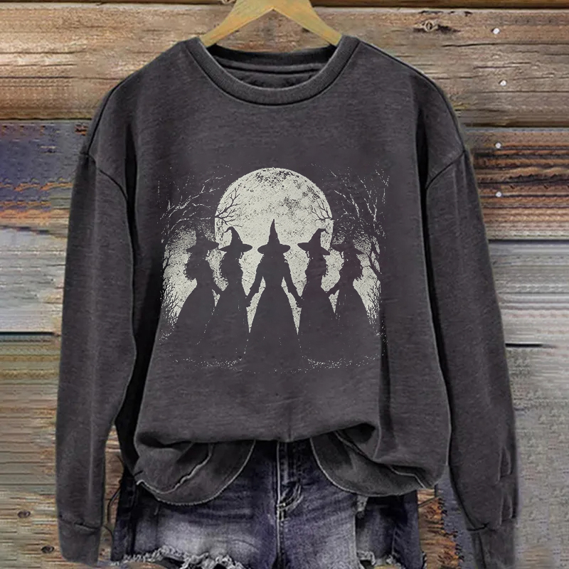 Witches Coven Spooky Forest Halloween Sweatshirt