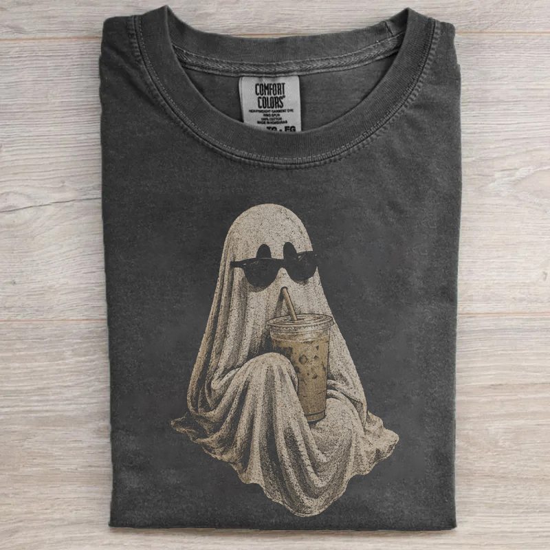 Ghost Drinking Coffee T-shirt