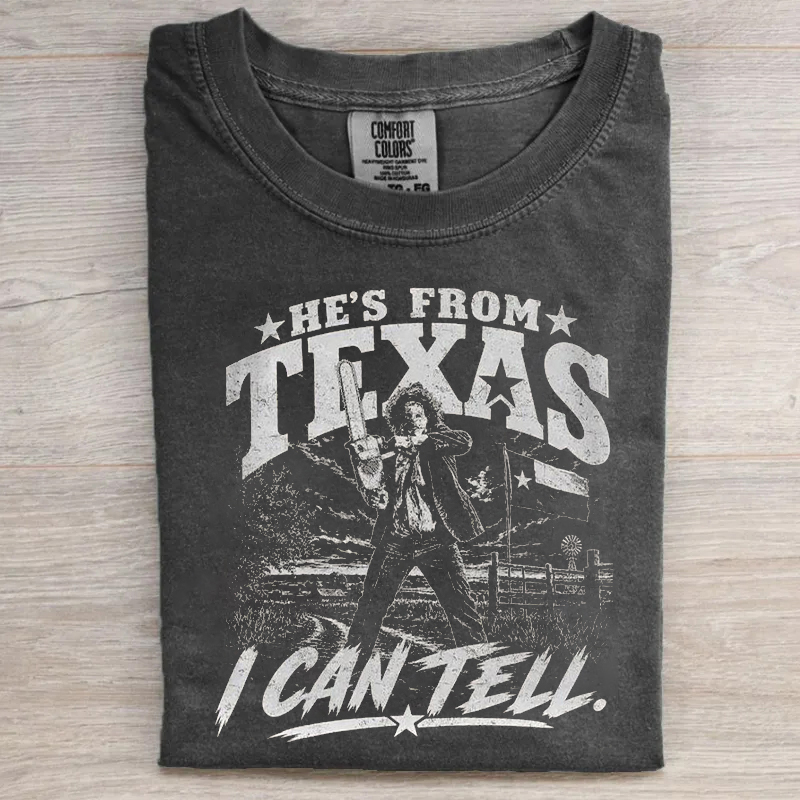 He's From Texas I Can Tell Halloween T-shirt
