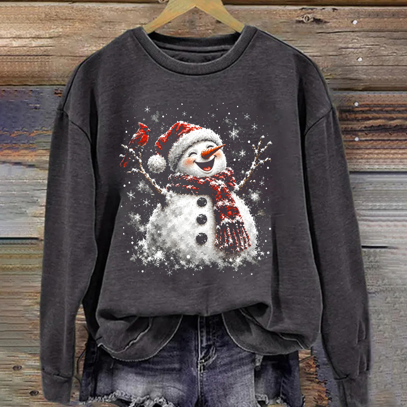 Snowman Cardinal Sweatshirt